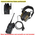Universal 2-Pin K1 to 3.5mm Audio Adapter with PTT(Push to Talk) Compatible with BaoFeng UV5R 888S, Kenwood Radios & 3.5mm Audio Input Interface Headsets with Built-in Mics