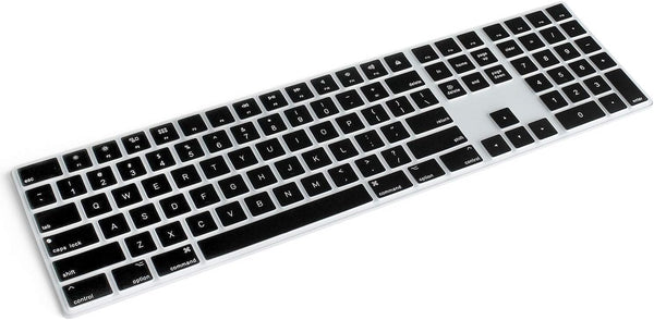 Silicone Keyboard Cover for Apple Magic Keyboard with Numeric Keypad MQ052LL/A (A1843), US Layout, Black