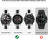 V-MORO Solid Stainless Steel Strap for Galaxy Watch 46mm(2019), Gear S3, Galaxy Watch 3 45mm Band, Silver/Black