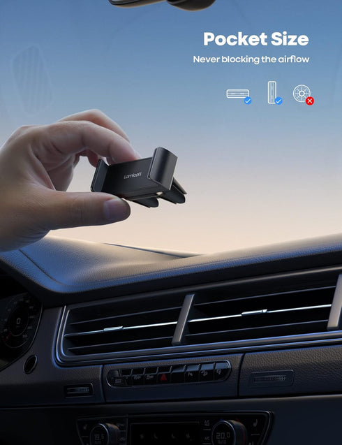 Lamicall Car Vent Phone Mount - Air Vent Clip Holder, Universal Stand Compatible with Cell Phone 14 13 12 Mini 11 Pro