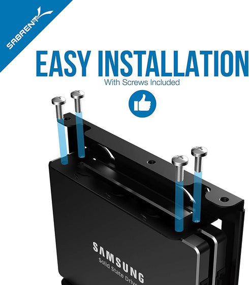 SABRENT Internal Hard Disk Drive Mounting Bracket Kit, 2.5 Inch to 3.5 Inch (BK-HDDH)