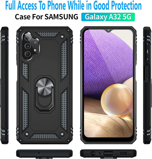 STARSHOP Compatible with Samsung Galaxy A32 5G Case, Military Grade Shockproof Protective Dual Layer Cover with