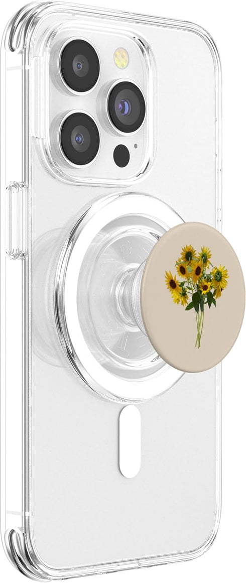 Floral Nature Designs Summer Bright Floral Gift Bouquet of Sunflowers PopSockets PopGrip for MagSafe