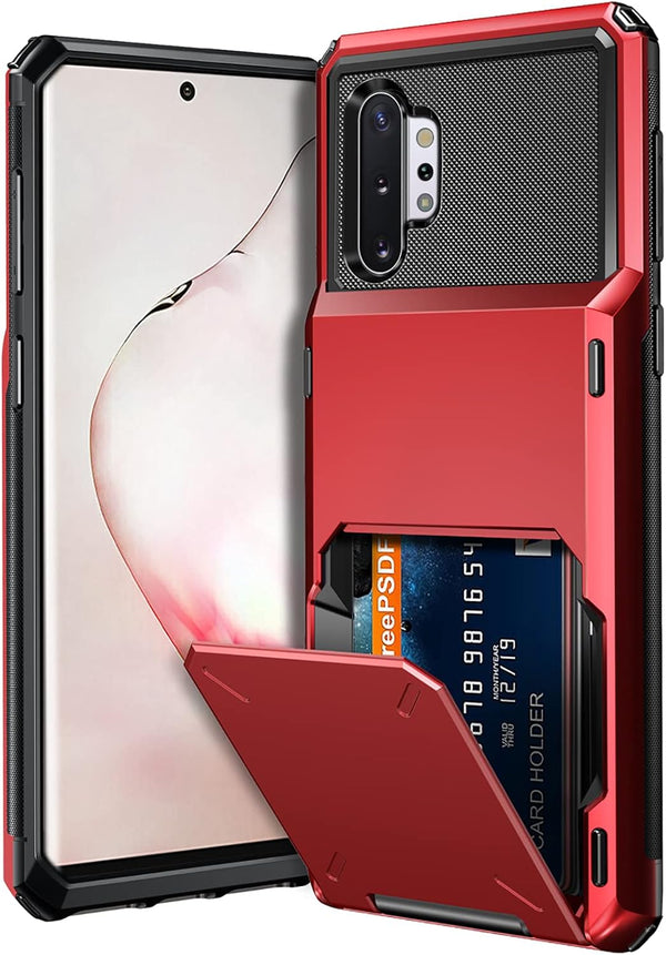 Vofolen Case for Galaxy Note 10+ 10 Plus, Wallet 4-Slot Pocket ID Card Holder, Scratch Resistant Dual Layer Protective