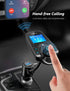 Nulaxy Wireless in-Car Bluetooth FM Transmitter, Car Kit with 1.44 Inch Display, Supports TF/SD Card