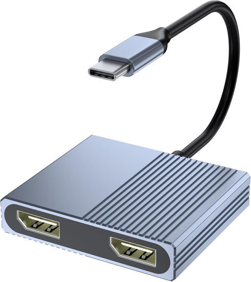 Movcle USB C to Dual Displayport Adapter for Mac/Dell/HP Laptop, 4K@60Hz Displayport Splitter