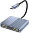 Movcle USB C to Dual Displayport Adapter for Mac/Dell/HP Laptop, 4K@60Hz Displayport Splitter
