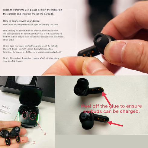 Bluetooth 5.3 Noise Canceling Earbuds for Samsung S24 S23 FE S22 Ultra S21, True Wireless with HD Mic, Deep Bass