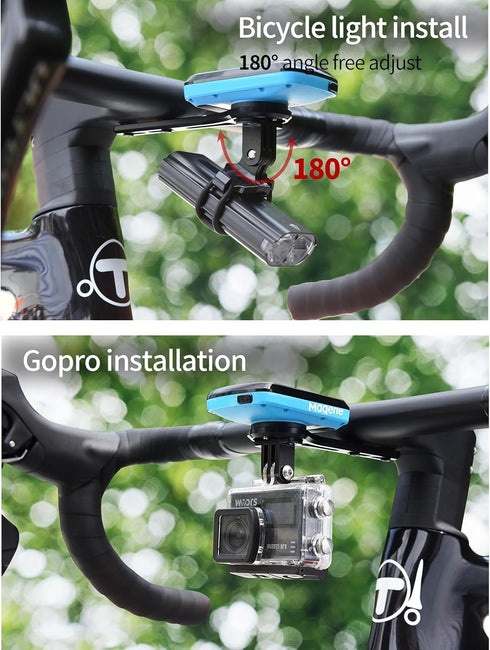 KOOTU Aluminium Alloy Bicycle Computer Mount, Compatible with Garmin Edge, Wahoo Elemnt, Bryton, and GoPro