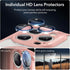 ESR iPhone 15 Pro Case Set, Individual Lens Protectors, Full-Coverage Military-Grade Protection, Clear Pink