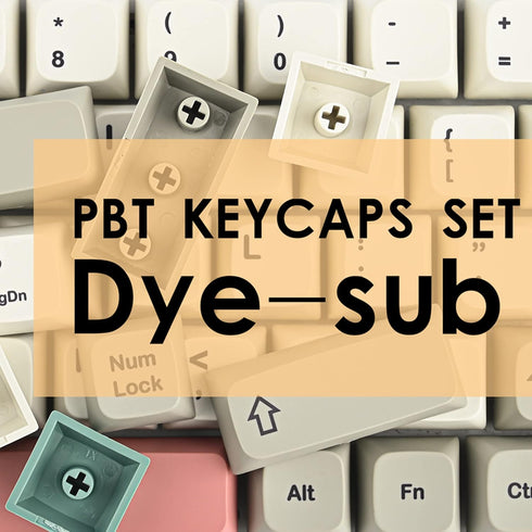 PBT Keycaps 60 Percent Dye-Sub XDA 134 Retro Keycap Set for Cherry MX Gateron Kailh Switches, Gaming Mechanical Keyboard