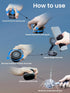 BEEGROW 360 17-12 Magnetic Car Phone Holder for Magsafe, Alloy Folding Cell Car Phone Mount with Ultra Stable Suction
