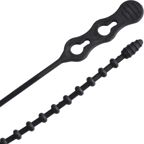 Gardner Bender Beaded Cable Tie Wrap, 45-8BEADBK, 8 Inch, 70 lb, 15 Pk, UV Resistant Black