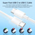 100W USB C to USB C Cable 2 Pack, 10ft Fast Charging Cable for Android, iPhone 15, MacBook, iPad Pro - Type C