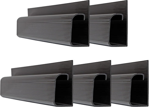 Simple Cord J Channel Cable Management Set of 5, Cord Hider and Wire Organizer Kit for Desk, Office, Kitchen (Black)