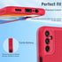 FNTCASE Dual Layer Heavy Duty Case for Samsung Galaxy A14 5G, Shockproof Rugged with Non-Slip Textured Back (Red)