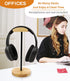 Headphone Stand, Nature Wood & Aluminum Headset Hanger Mount Hook for All Headsets, Functional Craftsmanship