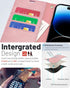 OCASE iPhone 15 Plus Wallet Case, PU Leather Flip Folio Case with Card Holders, RFID Blocking Kickstand [Shockproof TPU