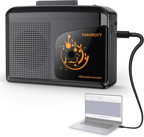 Portable Walkman Cassette Player Converter, Cassette to Digital via USB, Full Stereo Sound