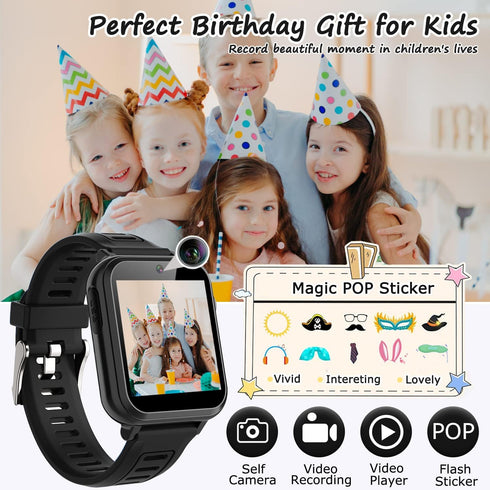 Kids Smart Watch Boys, Game Watch with 24 Games, HD Touch Screen Video Camera for 5-12 Year Olds