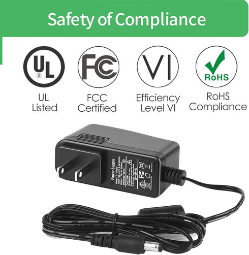 Security-01 2-Pack AC to DC 12V 0.5A Power Supply Adapter for CCTV Camera, Speaker, Router