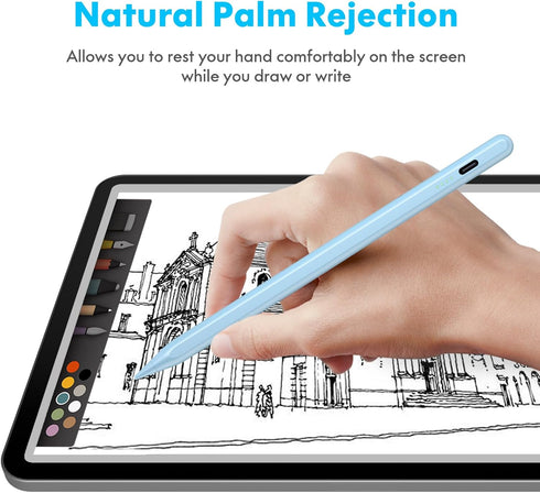Stylus Pen for iPad 2024-2018 with Faster Charge, Tilt Sensor, Battery Indicators for Apple iPad Pro M4 2024, iPad Air