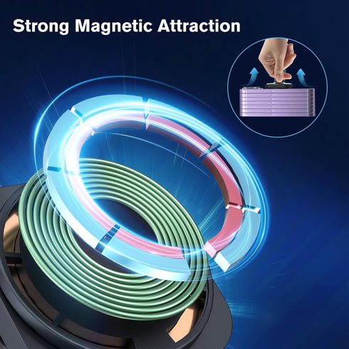 OHLPRO MagSafe Car Mount, Super Strong Magnetic Wireless Charger for iPhone 15 Pro Max, with QC 3.0 Adapter