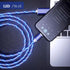 USB A to Micro USB Android Phone Charger Cable, Fast Charging High Data Speed, Visible Light Up LED Current Flowing