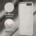 Vooii iPhone 8 Plus & 7 Plus Case, Soft Silicone Gel Rubber Bumper, Shockproof Full Body Protective Cover, Stone