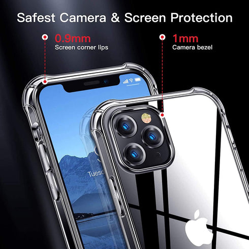 Crystal Clear Phone Case Compatible with iPhone 11, Hard Back Cover with Shockproof Protection, 6.1 inches-CL