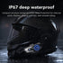 Motorcycle Helmet Bluetooth Headset, CVC Noise Cancellation Stereo Music, 90 Hours Playing Time, Ultra-Thin Earphone