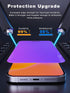 iPhone 15 Pro Max Privacy Screen Protector 6.7" - Purple Gradient, Anti-Spy, Anti-Blue Light, HD Tempered Glass, Easy