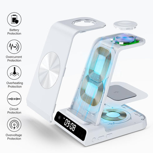 Wireless Charger for Samsung, 3 in 1 Charging Station for Galaxy S24 Ultra/S23 Ultra/S22/S21/Note 20/Z Flip 6