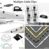 ELII 327 PCS Cable Management Kit, 4 Cable Sleeves, 65 Clips, 25 Straps, 200 Ties for Computer (Black)