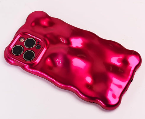 Qokey Bling Glitter Phone Case for iPhone 15 Pro Max, Shockproof Camera Lens Protection, Warm Rose