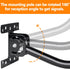 LFUTARI 32.8" Universal TV Antenna MountAdjustable Antenna Mounting PoleWeatherproof Mast PoleSteel J-Mount