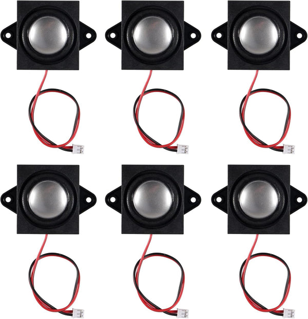 6pcs Speaker 3 Watt 8 Ohm Mini Speaker, Full-Range Cavity Advertising Machine Connector for Arduino