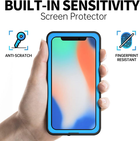 BEASTEK NRE Series Waterproof Case for iPhone Xs MAX, Shockproof IP68 Full Body Cover with Built-in Screen Protector