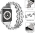 Moolia Elegant Metal Strap for Apple Watch Band, 38mm 40mm 41mm, Silver Fashion Replacement Strap