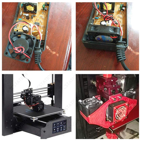 2 PCS Brushless Cooling Fan - Icstation DC Cooling Fan 50mm x 50mm x 10mm 5010 12V 2 Pin Fan for 3D Printer