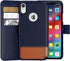 Compatible iPhone XR Wallet Case for Women and Men, Slim & Protective with Card Holder, Vegan Leather, Desert Sky