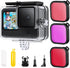K&F Concept Waterproof Case with Dive Filters for GoPro Hero 12/11/10/9 Black, Protective Underwater Dive Housing