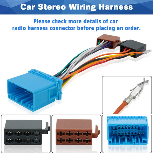 Honda & Suzuki ISO Radio Wiring Harness Adapter for Car Stereo Systems