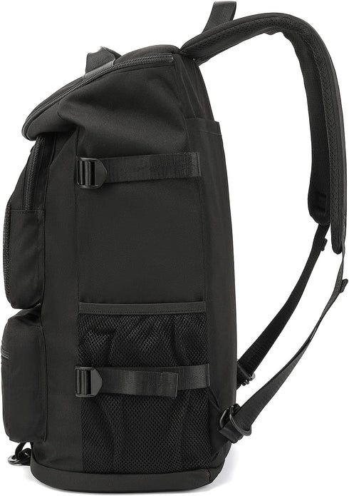 Backpack 4-Way Kalesi Gym Duffle Bag Waterproof with Shoes Compartment for travel Sport Hiking laptop (Black)