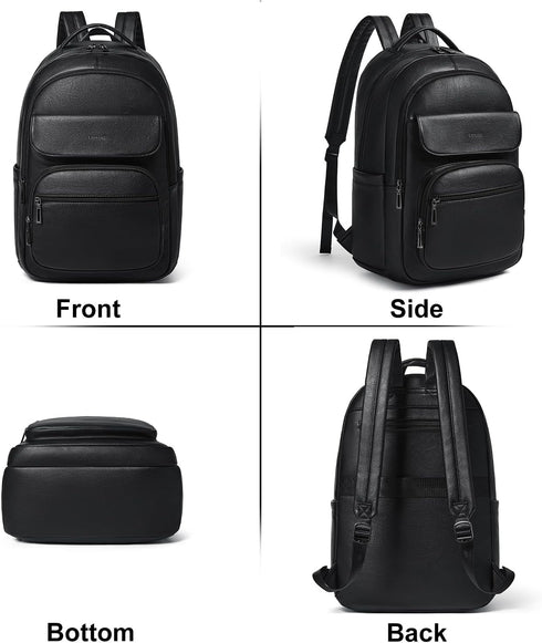 37L Backpack Pack Backpack Leresas Purse for Women Mens Work Travel Teacher Back Laptop Business Vegan Leather Fashion