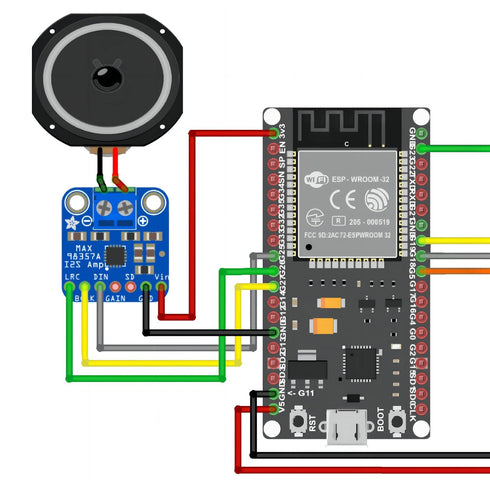 WWZMDiB MAX98357 I2S Audio Amplifier Module, Unfiltered Class D Audio Amplifier, Support for ESP32 Raspberry Pi
