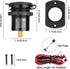 Linkstyle 2PCS 12V USB Outlet, 18W Quick Charge 3.0 Dual USB Power Outlet with ON/Off Switch & Blue LED Voltmeter for