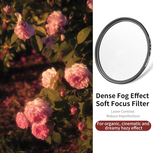 Walking Way 46MM White Mist Diffusion Filter, Stronger Soft Focus Circular Lens Filter for DSLR Camera