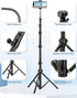 Nineigh 85" Phone Tripod, Tripod for Cell Phone iPhone with Gooseneck, Aluminum Tripods Stand for Video Recording Photo