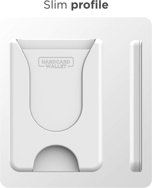 ENCASED Stick On Phone Wallet Card Holder (White) - Securely Holds Up To 4 Cards, Compatible with PopSocket